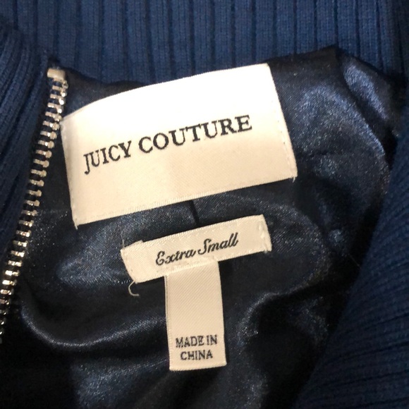 NWT JUICY COUTURE Navy Sherpa Pullover Jacket Coat - Picture 6 of 7